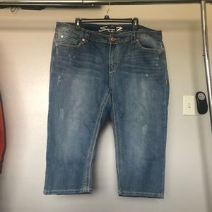 Plus size crop jeans